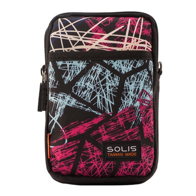 SOLIS Celebration Series 5.5" mobile phone multi-purpose bag(Graffiti Peach) - ที่เก็บพาสปอร์ต - เส้นใยสังเคราะห์ 