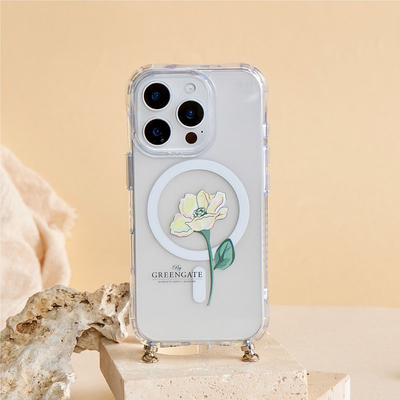 GreenGate聯名晨光邂逅冰川抗黃防摔MagSafe iPhone繩掛手機殼 - 手機殼/手機套 - 塑膠 多色