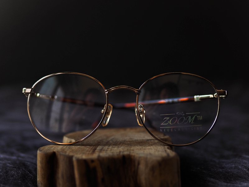 河水山 - 長野優雅輕輕細膩文學日 金絲雕花鏡橢圓框眼鏡/glasses - 眼鏡/眼鏡框 - 其他金屬 銀色