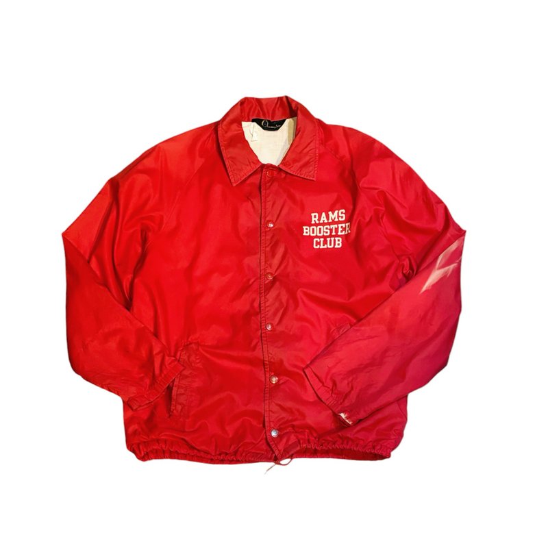 70s Champion coach jacket coach jacket - เสื้อโค้ทผู้ชาย - วัสดุอื่นๆ สีแดง