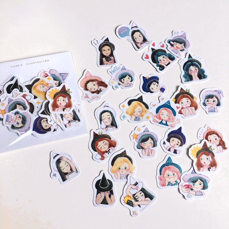Daily Witches Stickers Pack 24pcs - Stickers - Paper White