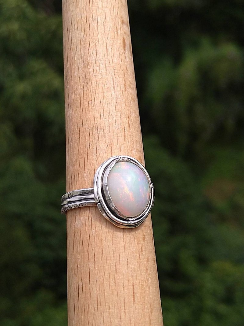Opal Handmade Sterling Silver Ring - แหวนทั่วไป - เงินแท้ 