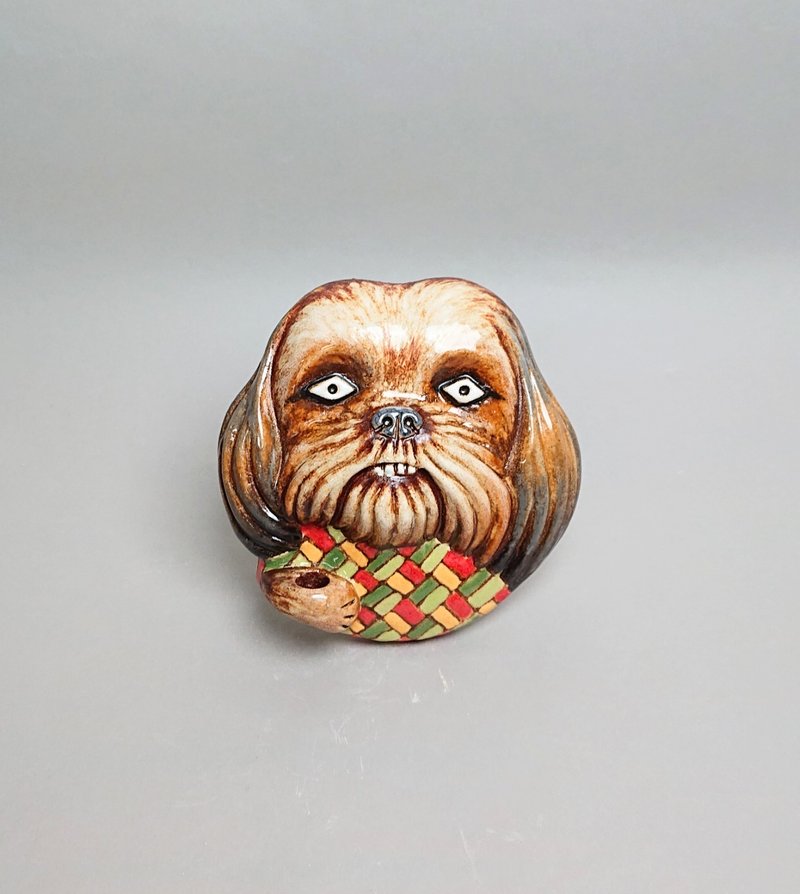 Shih Tzu Diffuser 01 (Handmade Pottery) - Fragrances - Pottery White