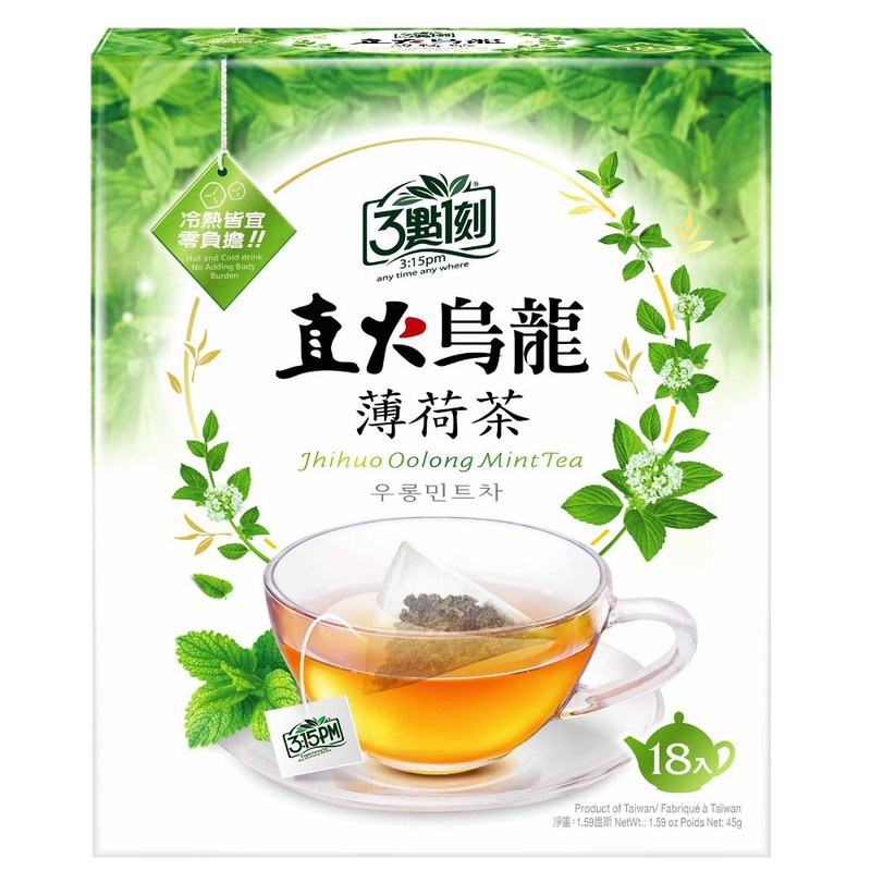 【3點1刻】直火烏龍 薄荷茶 18入/盒 - 茶葉/茶包/水果茶 - 其他材質 綠色