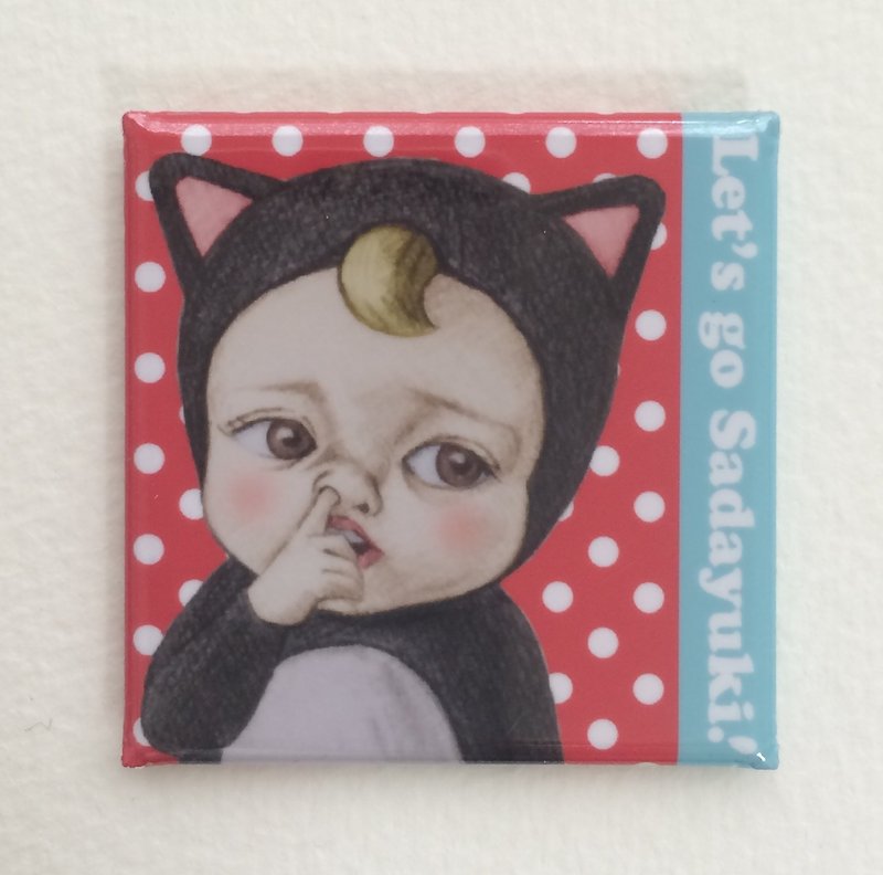 Magnet / Let's go Sadayuki /  Pick my nose - Magnets - Other Materials Red