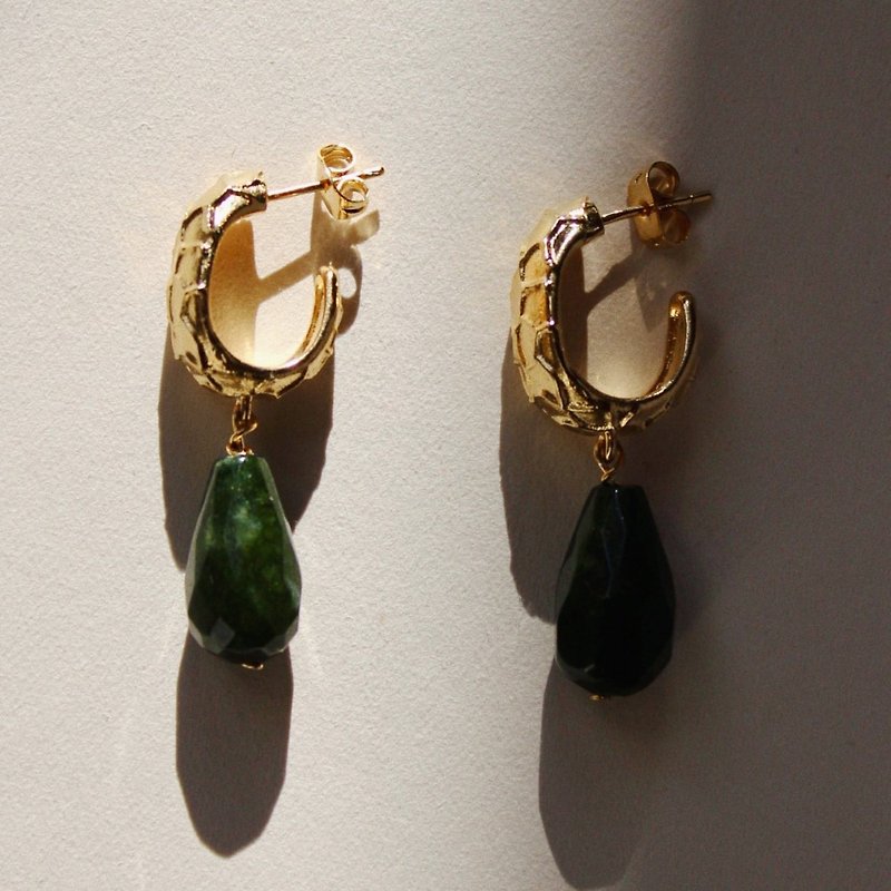 BOUCLES LA LAGUNE AGATE agate earrings - Earrings & Clip-ons - Gemstone 