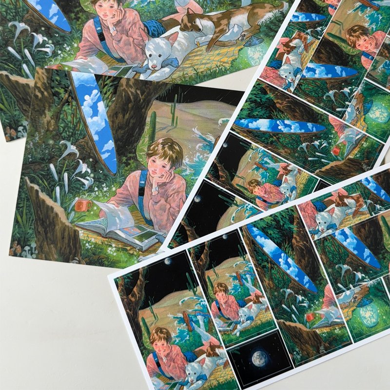 A never-changing paradise | NOMA | korea illust Art Sticker | Water color - 貼紙 - 紙 