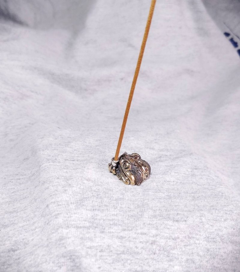 Chan Chan 2mm Incense Holder: Toad Summon - อื่นๆ - ทองแดงทองเหลือง สีทอง