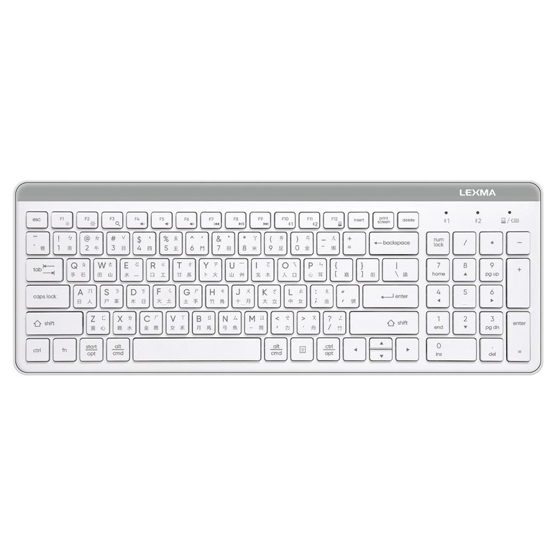 LEXMA LK7100B 無線跨平台 藍牙 靜音鍵盤-白色(LEXMA) - 電腦配件 - 其他材質 