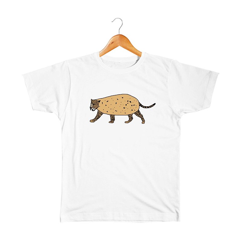 Jaguar potato Kid's T-shirt - เสื้อยืด - ผ้าฝ้าย/ผ้าลินิน ขาว