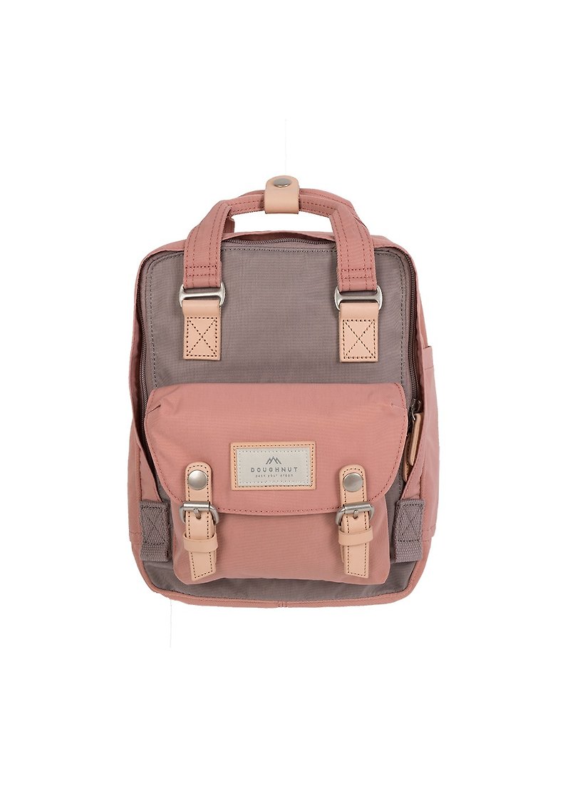 DOUGHNUT Water Resistant Multi-Pocket Mini Backpack-Pink-Macaroon Mini - Backpacks - Nylon Pink