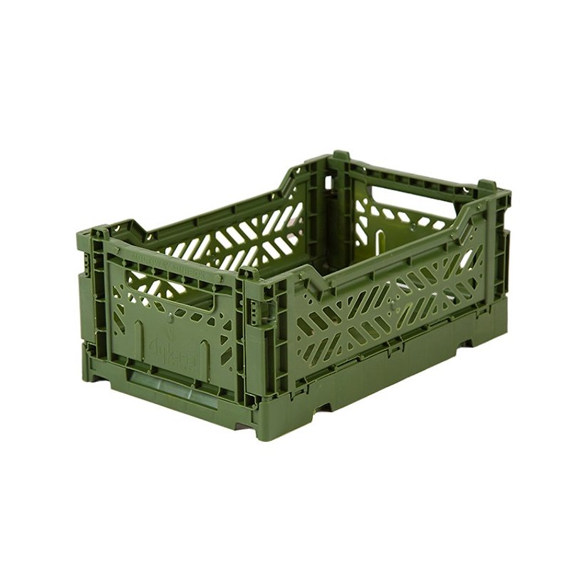 Turkey Aykasa Folding Storage Basket (S)-Army Green - Storage - Plastic 
