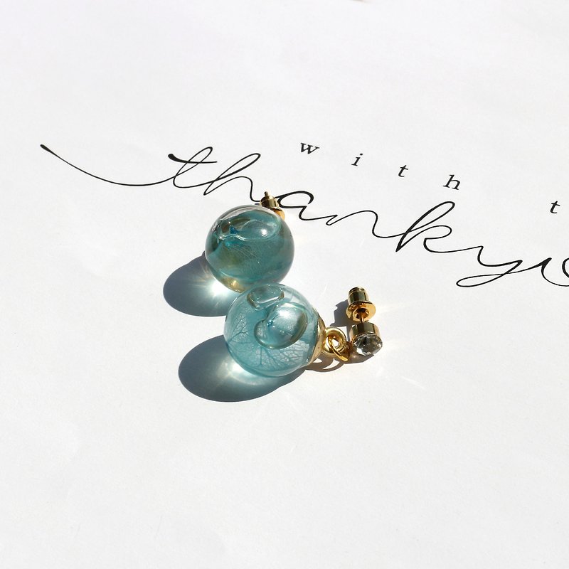 [Floating Flower Earrings] Summer Blue/Hydrangea/Birthday Gift/Valentine&#39;s Day Gift