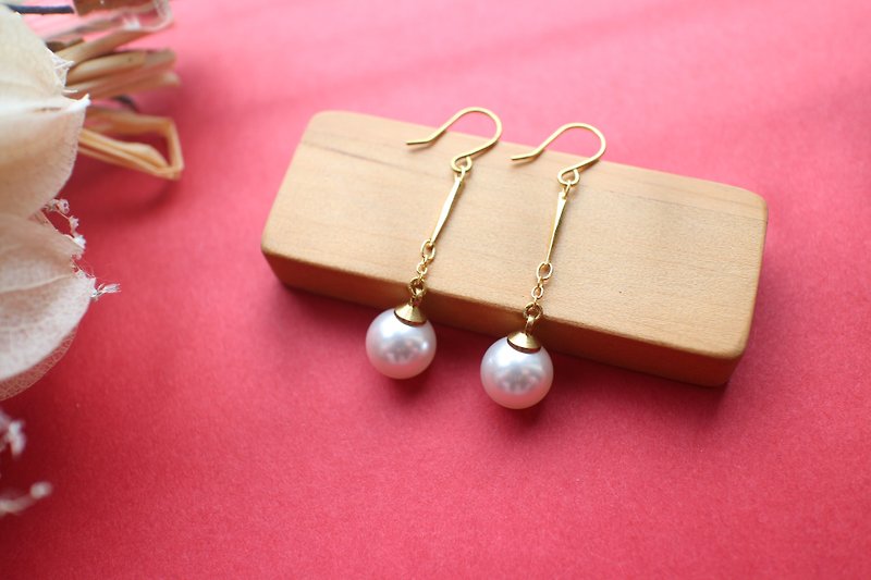 White bubbles-Brass earrings - Earrings & Clip-ons - Copper & Brass Multicolor