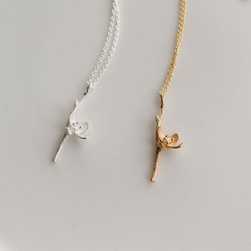 Mistletoe necklace - Necklaces - Sterling Silver Gold
