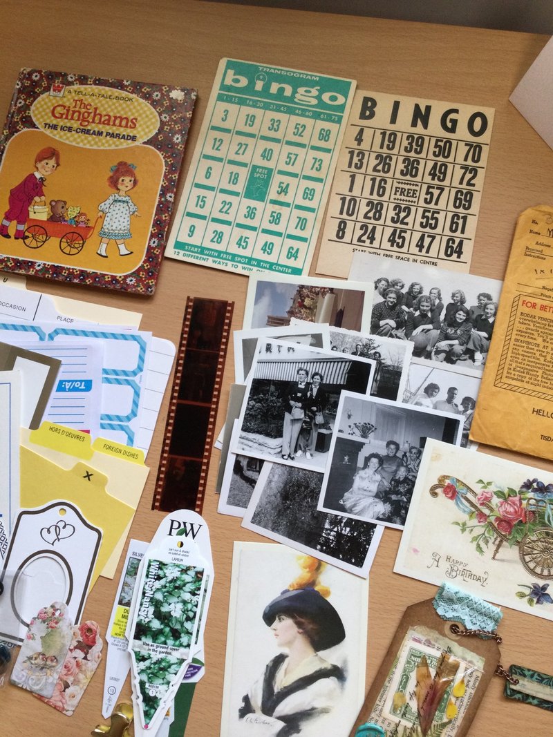 Vintage junk journal kit-9 - สติกเกอร์ - กระดาษ 