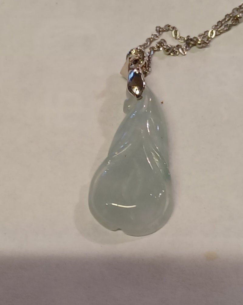 缅甸玉甜心桃 - 項鍊 - 玉石 