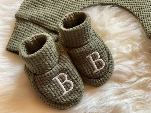 OwlOnBoard Organic cotton baby boy shoes baby booties new baby gift shoes