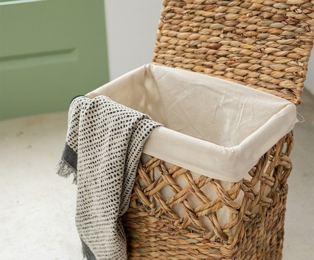 ふた上げラタンランドリーバスケット - ショップ hgbegin 置物 - Pinkoi