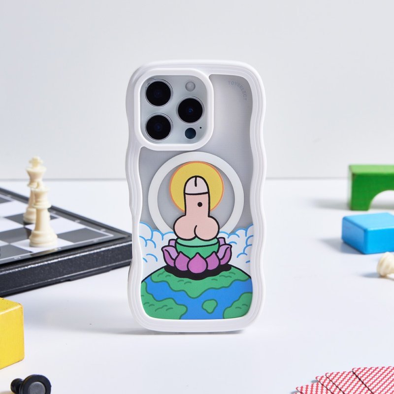 屌面人Lanparman蓮花佛像ㄐㄐ雲朵波波MagSafe iPhone手機殼 - 手機殼/手機套 - 塑膠 多色