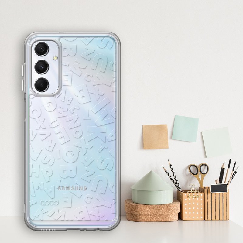 A15/A25/A26/A34/A35/A36/A55/A56/M14/M34 5G 浮雕感雙料殼-ABC - 手機殼/手機套 - 其他材質 多色