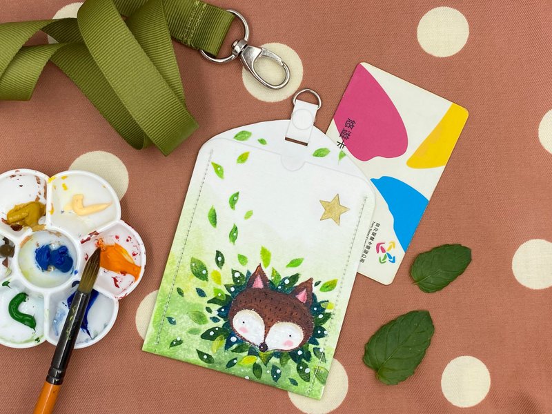 Youyou card holder/hand-painted card holder/card holder - ที่ใส่บัตรคล้องคอ - กระดาษ 