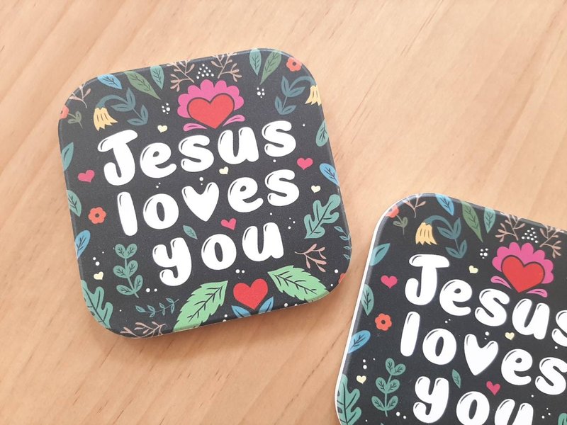 Jesus loves you陶瓷杯墊 - 其他 - 陶 多色