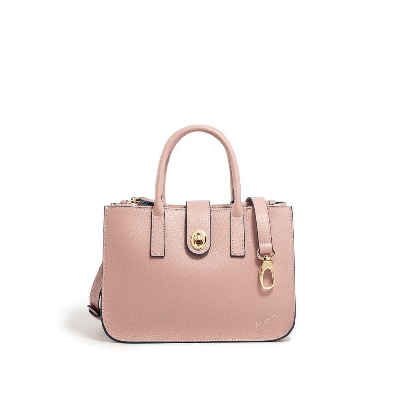 SWITCH 牛皮轉鎖托特手提包(S) - 玫瑰粉 - 手提包/手提袋 - 真皮 多色