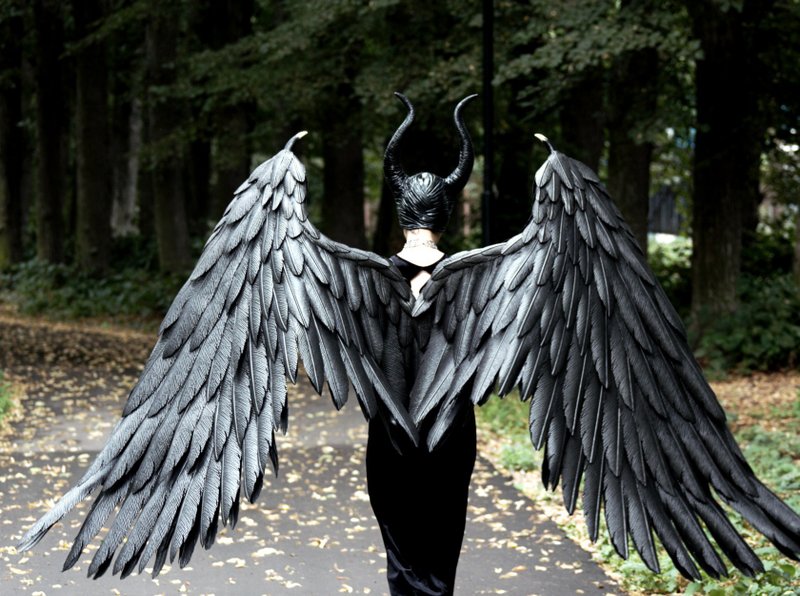 Large waving Maleficent Black wings Cosplay/Halloween outfit Costume/photo props - Other - Other Man-Made Fibers Black