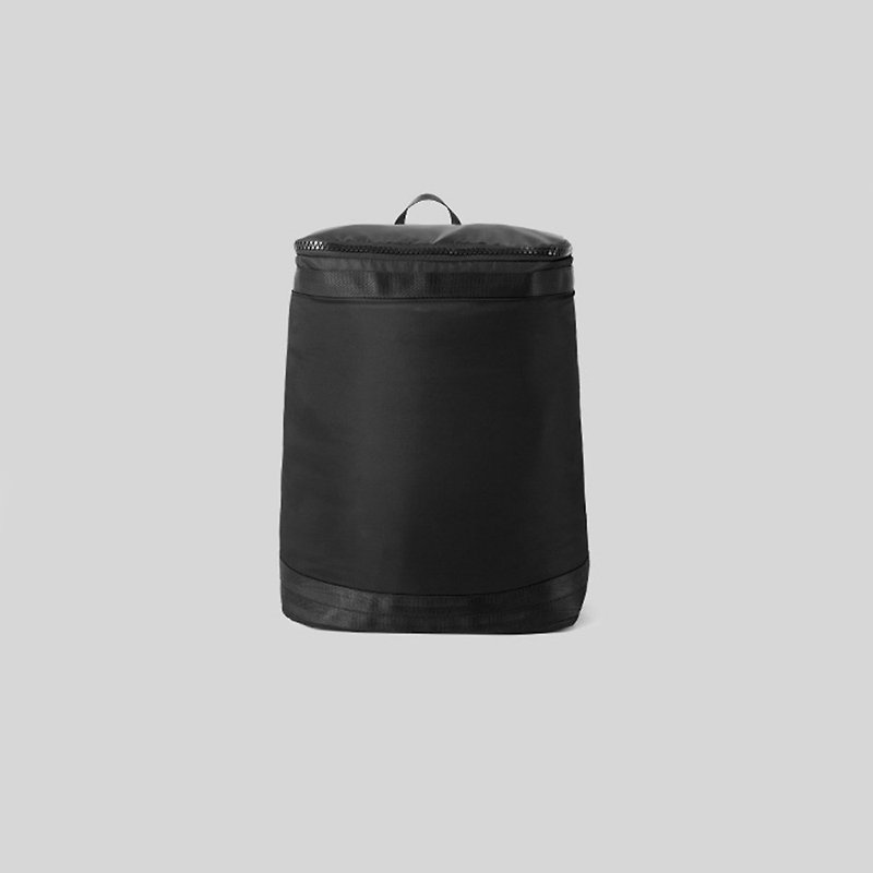 The BagClub Solid Color Cylinder Backpack::Black:: - Backpacks - Nylon Black