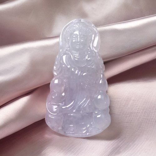 瓔珞翡翠 冰種翡翠觀音菩薩 | 天然緬甸玉A貨翡翠 | 送禮