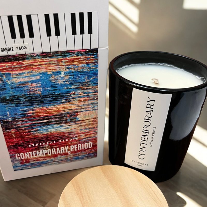 CONTEMPORARY - Soy Wax Candle 160g - 香氛蠟燭/燭台 - 蠟 黑色