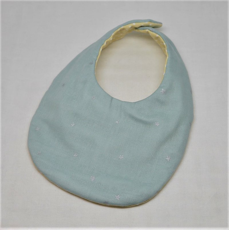 Japanese Handmade 8-layer-gauze Baby Bib - ผ้ากันเปื้อน - ผ้าฝ้าย/ผ้าลินิน สีเขียว