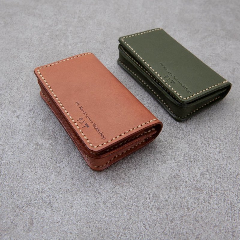 Business Card Holder Thickness Card Leather Case Taichung Course Audit Shop - Leather Goods - Genuine Leather 