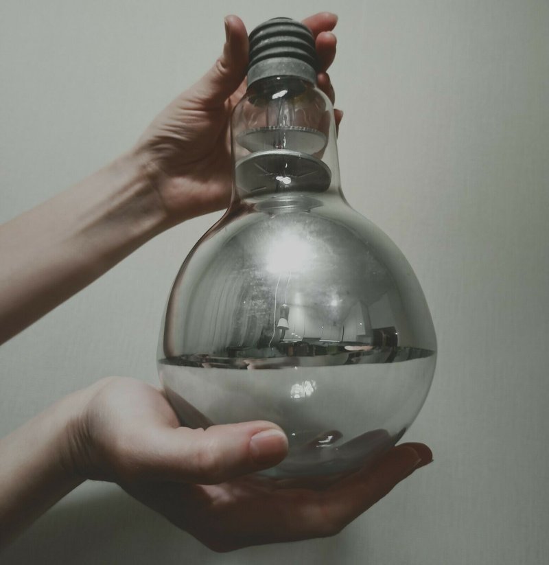 Mirror Large industrial incandescent lamp Edison lamp 500W E40 warm light 1980s - 燈具/燈飾 - 其他材質 銀色