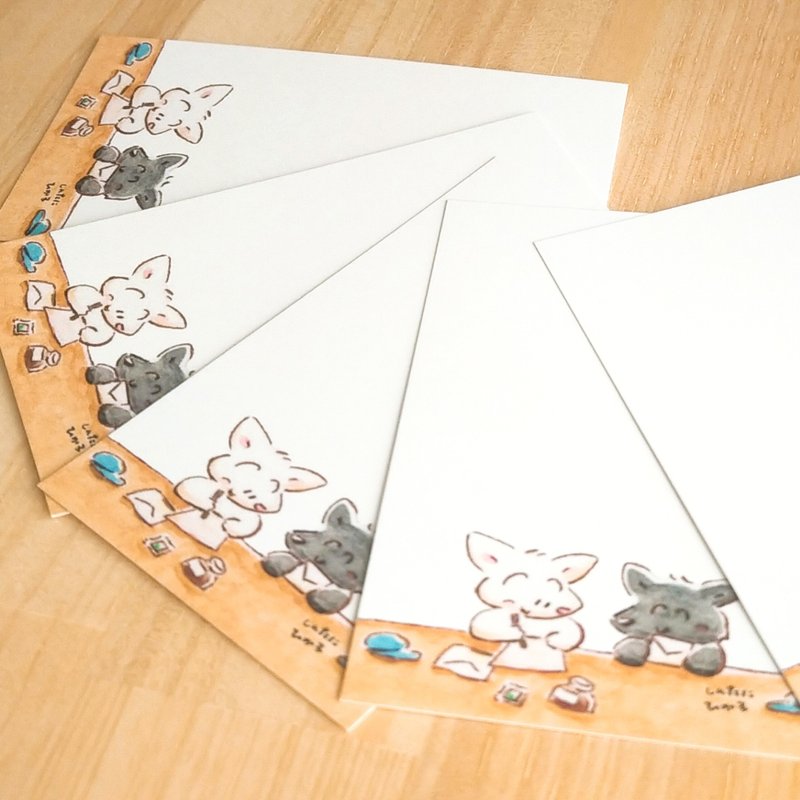 お手紙を書くやぎさんたち メッセージカード 【5枚入り】 - 卡片/明信片 - 紙 