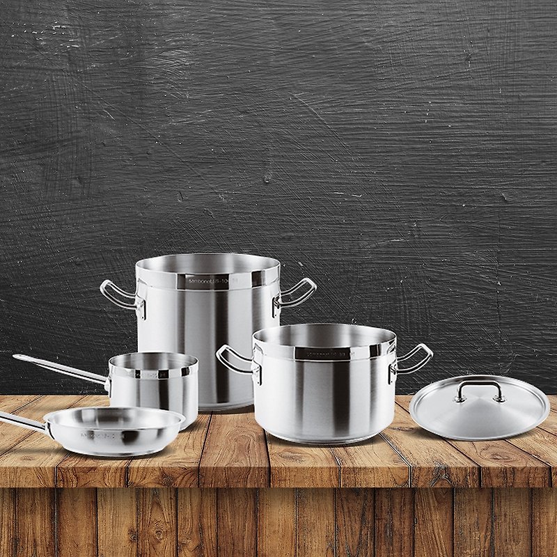 【Sambonet】5-piece Italian-made Professionale Stainless Steel pot set - Pots & Pans - Stainless Steel 