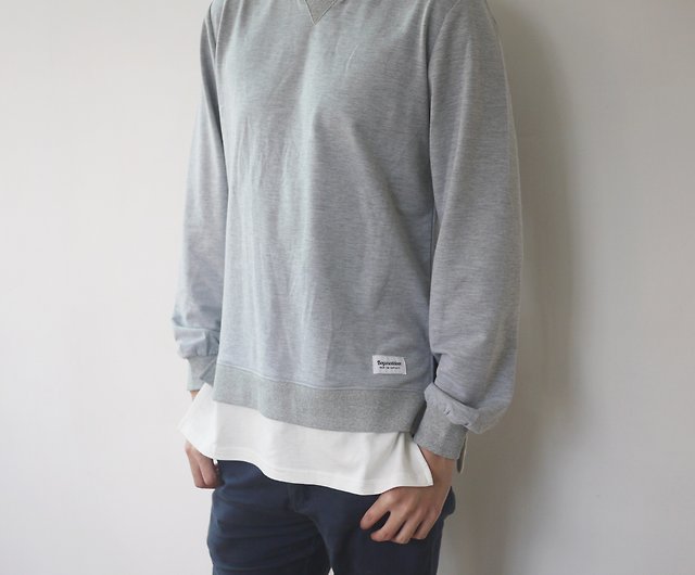 Fake Layer Sweater/cotton/pullover - Shop boysnextdoor Men's T
