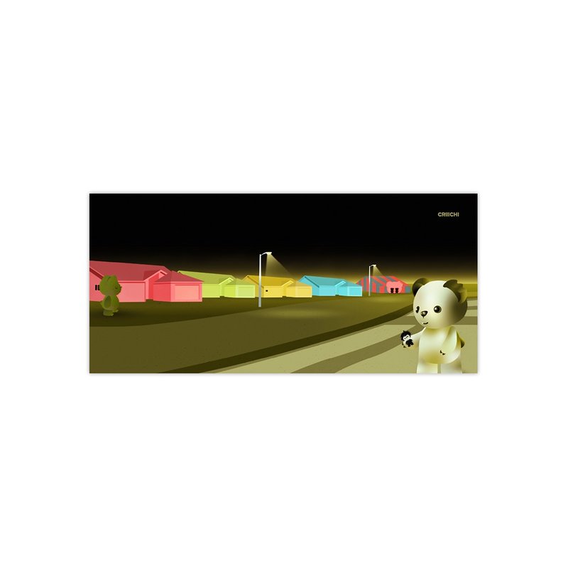 CRIIICHI古治 小鎮風光 全景明信片 - 卡片/明信片 - 紙 多色