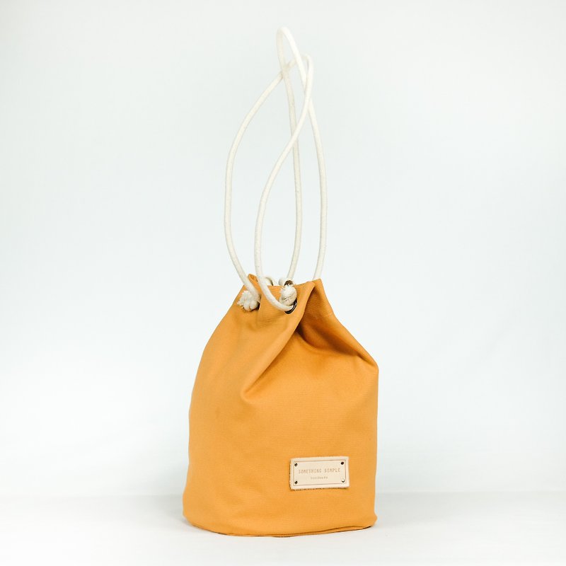 ROUND ME UP - Mustard - Drawstring Bags - Cotton & Hemp Orange
