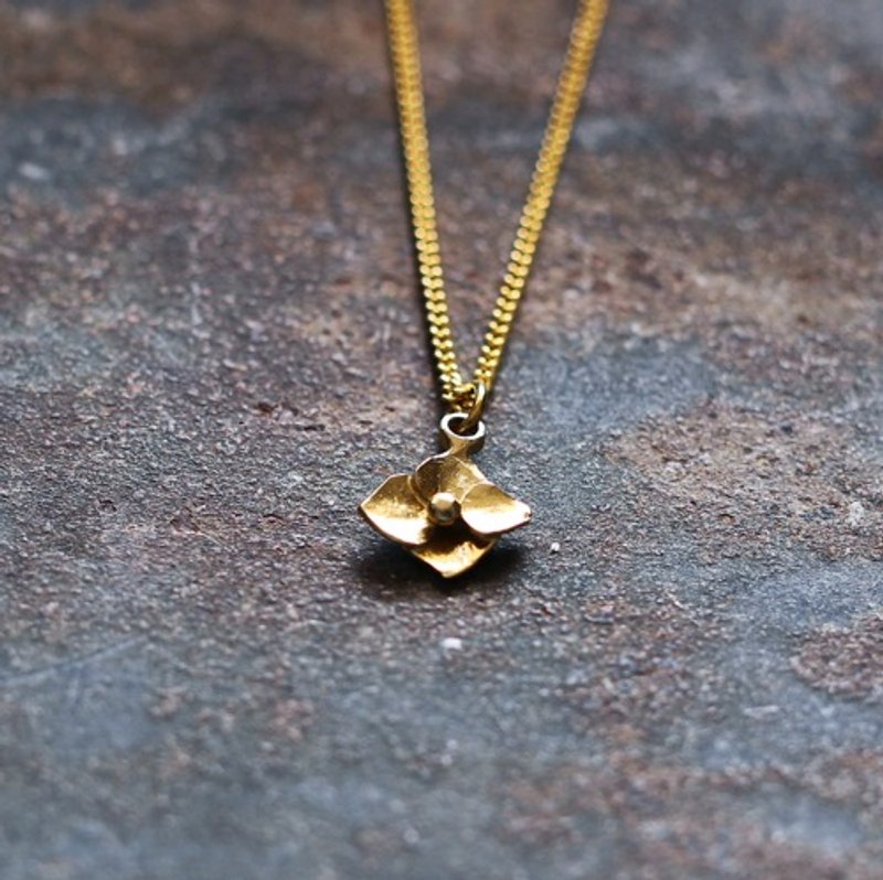 ちいさいあじさいのはな ネックレス　N525 - 項鍊 - 其他金屬 金色