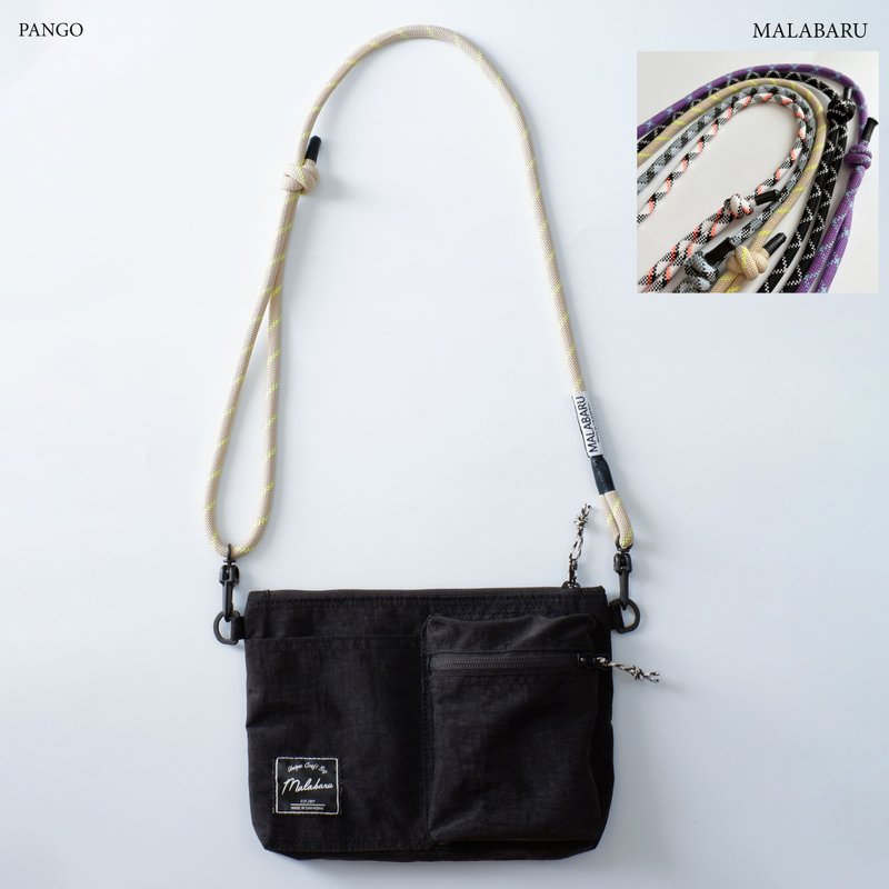 Malabaru 'Pango' Sacoche Bag - Messenger Bags & Sling Bags - Waterproof Material Black