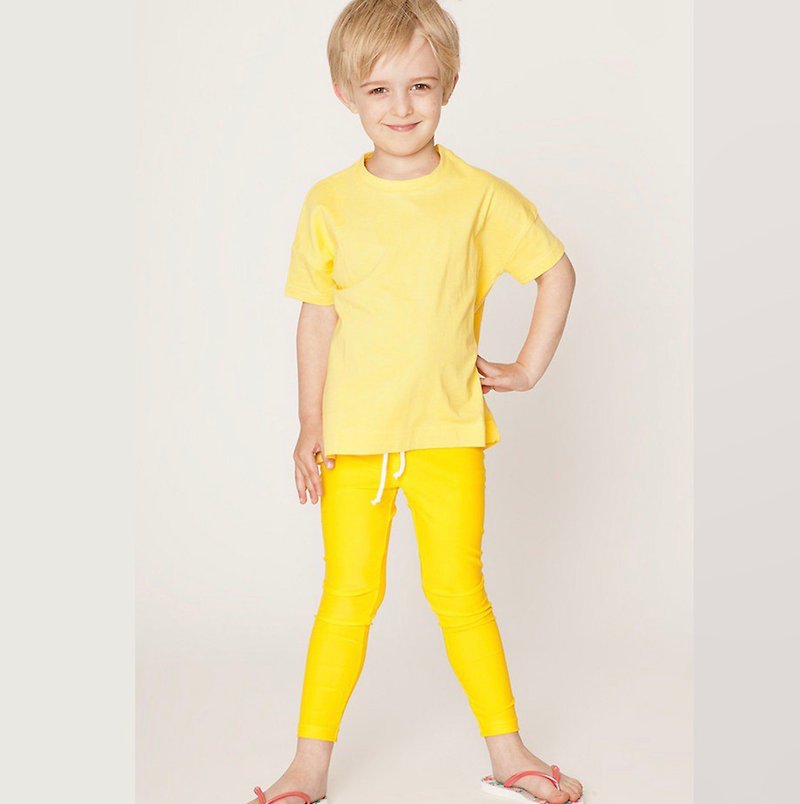 Swedish Organic Cotton Breathable Kids Top 3 Years Old to 12 Years Yellow - Tops & T-Shirts - Cotton & Hemp Yellow