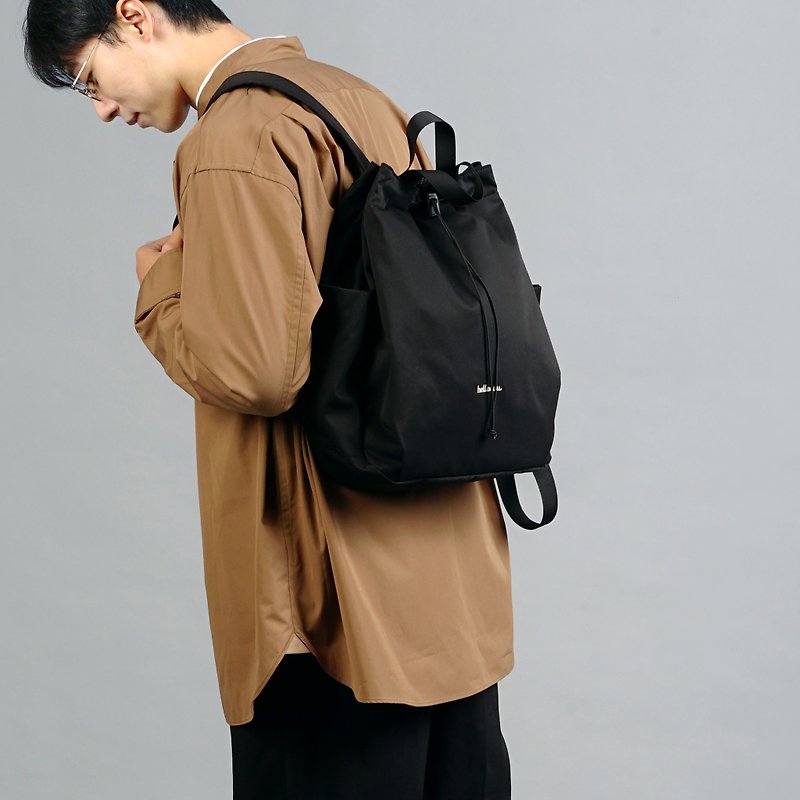 【hellolulu】 Everyday Totepack -  ELIO (Ultra Black) - Backpacks - Polyester Black