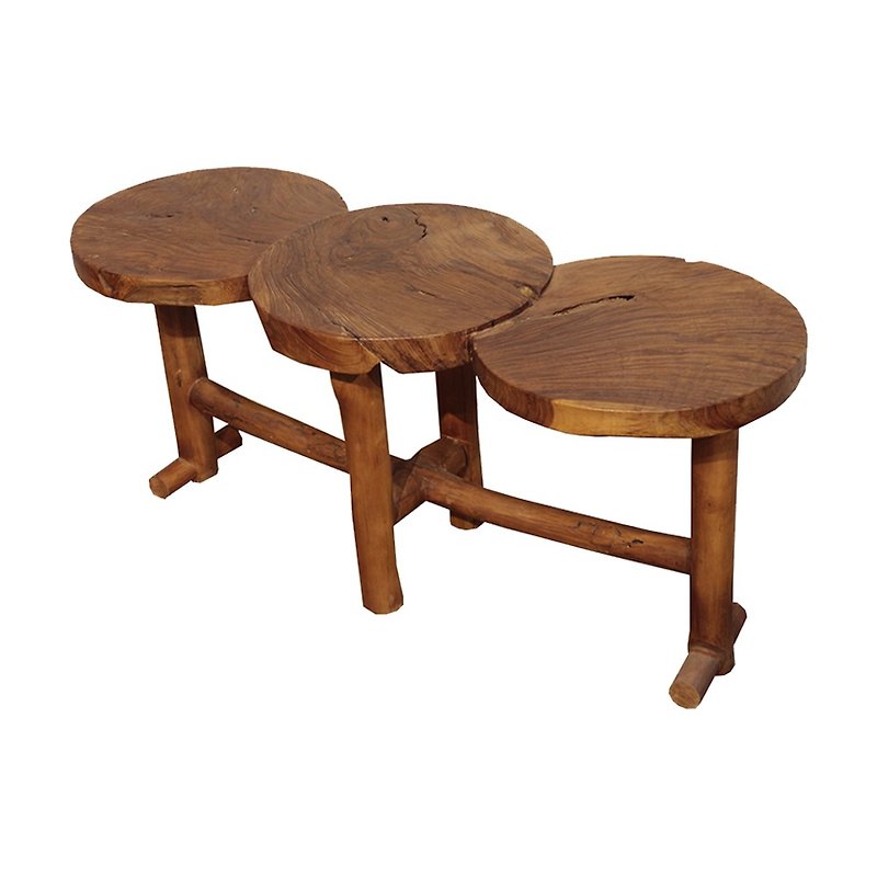 [Jidi City 100% Teak Furniture] EFACH019 Ancient Wood Style Flower Table Leisure Chair Display Stand - Chairs & Sofas - Wood 