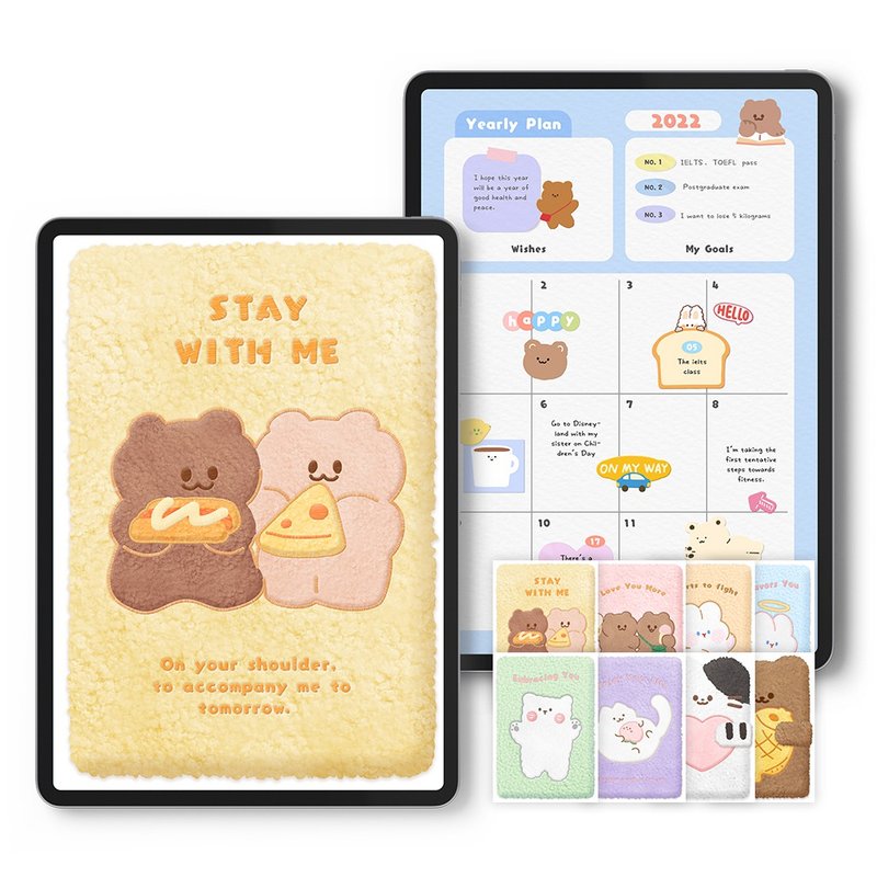Hisome Digital Note Tablet Electronic Template [Furry-Vertical Version] Jump Study Note Pocket - ดิจิทัลแพลนเนอร์ - วัสดุอื่นๆ 