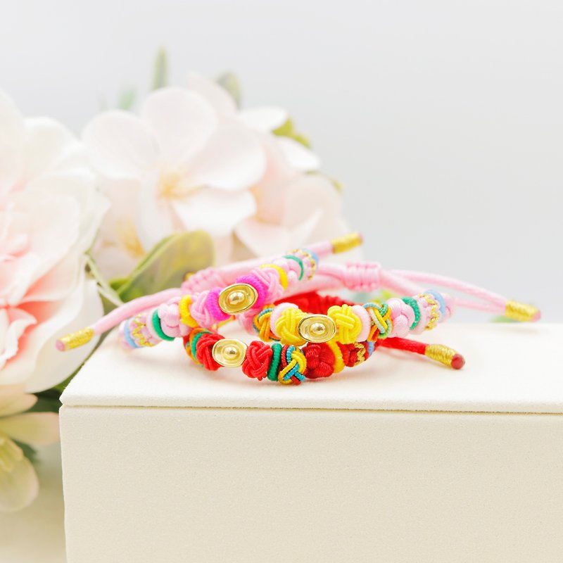 Kimura's original full-month gift/pure gold ingot full-moon bracelet/first-year gift/newborn gift - Baby Gift Sets - 24K Gold Multicolor