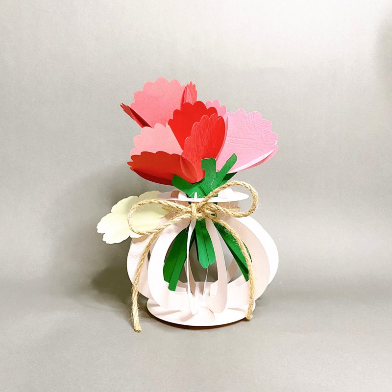 【馨花朵朵開】立體紙雕材料包 - 木工/竹藝/紙雕 - 紙 粉紅色