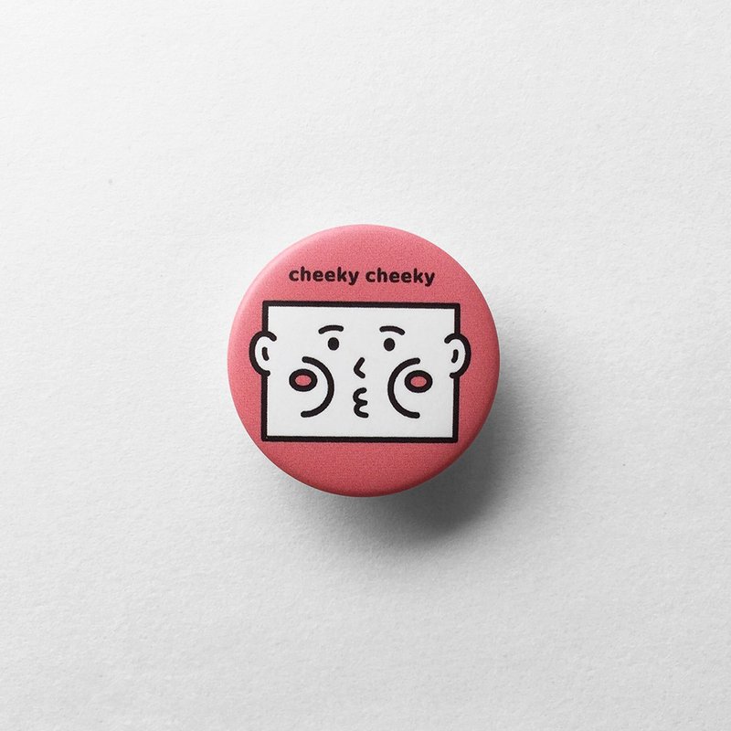 cheeky cheeky bus stop pin 香港巴士站牌 圓型 徽章 / 別針 - 徽章/別針 - 塑膠 白色