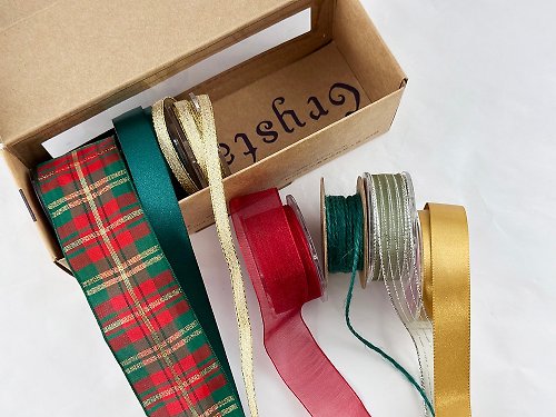 Crystal Rose Ribbon 緞帶專賣 聖誕香料 緞帶禮盒/7入